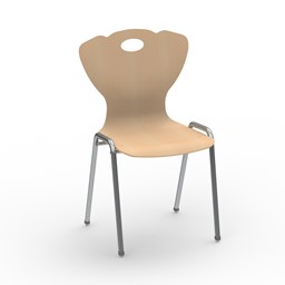 Zeige Details für Vierbeinstuhl mit Holzschale S2 (ungepolstert) Bild von Vierbeinstuhl mit Holzschale S2 (ungepolstert)