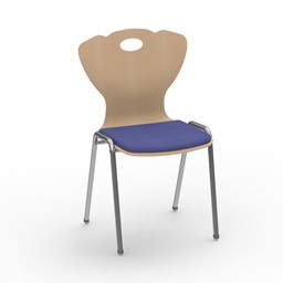 Zeige Details für Vierbeinstuhl mit Holzschale S2 (Sitz, gepolstert) Bild von Vierbeinstuhl mit Holzschale S2 (Sitz, gepolstert)