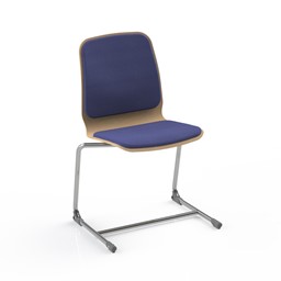 Zeige Details für Gleitkufenstuhl mit Holzschale S1 (Sitz, Lehne gepolstert) Bild von Gleitkufenstuhl mit Holzschale S1 (Sitz, Lehne gepolstert)