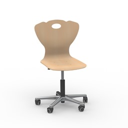 Zeige Details für Drehstuhl mit Holzschale S2 (ungepolstert) Bild von Drehstuhl mit Holzschale S2 (ungepolstert)