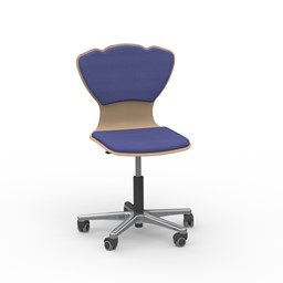 Zeige Details für Drehstuhl mit Holzschale S2 (Sitz, Lehne gepolstert) Bild von Drehstuhl mit Holzschale S2 (Sitz, Lehne gepolstert)