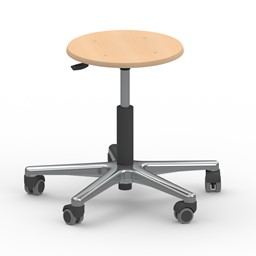 Zeige Details für Drehhocker mit Holzronde (ungepolstert) Bild von Drehhocker mit Holzronde (ungepolstert)